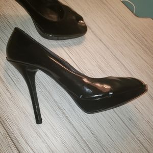 Dior black patent leather heels